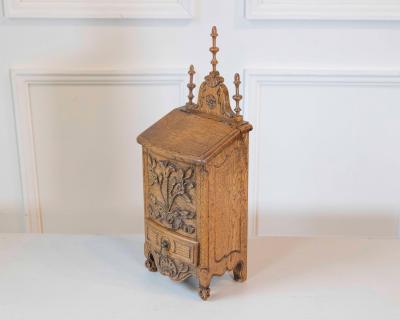 Early 20th Century French Hand Carved Flour Box