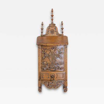 Early 20th Century French Hand Carved Flour Box