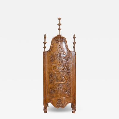 Early 20th Century French Hand Carved Flour Box