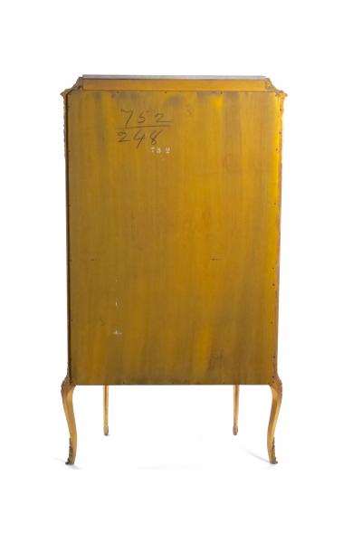 Early 20th Century French Marble Top Hand Painted Display Cabinet