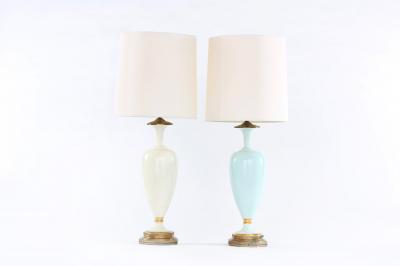Early 20th Century French Porcelain Pair Table Lamps