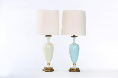 Early 20th Century French Porcelain Pair Table Lamps