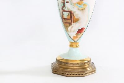 Early 20th Century French Porcelain Pair Table Lamps