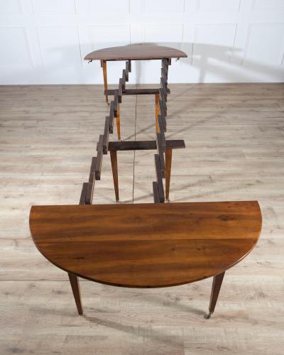 Early 20th Century French Restoration Style Solid Walnut Extension Dining Table