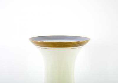 Early 20th Century French White Opaline Gilt Decorative Vase
