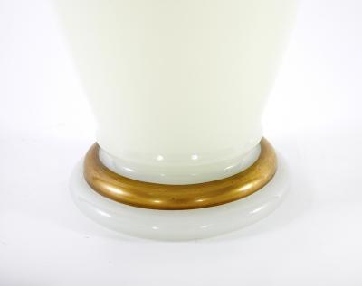 Early 20th Century French White Opaline Gilt Decorative Vase