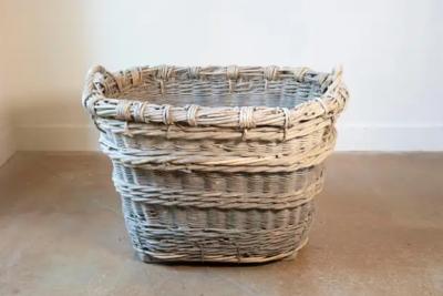 Early 20th Century French Wicker Grape Harvesting Basket
