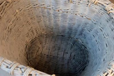 Early 20th Century French Wicker Grape Harvesting Basket