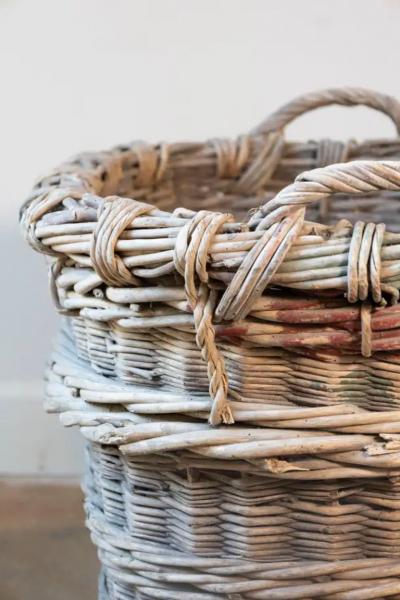 Early 20th Century French Wicker Grape Harvesting Basket
