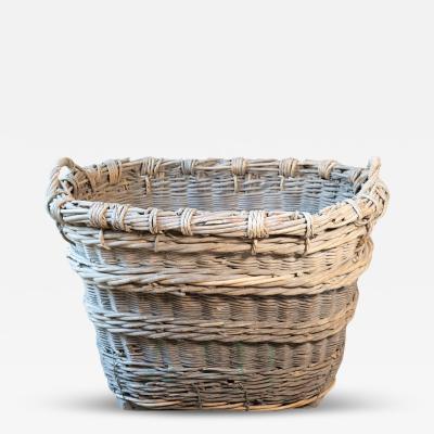 Early 20th Century French Wicker Grape Harvesting Basket