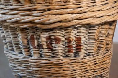 Early 20th Century French Wicker Grape Harvesting Basket