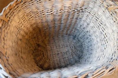 Early 20th Century French Wicker Grape Harvesting Basket