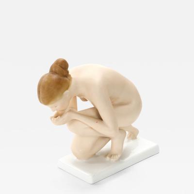 Early 20th Century German Rosenthal Porcelain The Drinker by Ernst Wenck