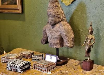 Early 20th Century Gilt Metal Thai Khon Dancer