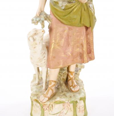 Early 20th Century Hand Painted Gilt Decorated Porcelain Decorative Sculpture