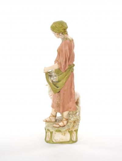 Early 20th Century Hand Painted Gilt Decorated Porcelain Decorative Sculpture