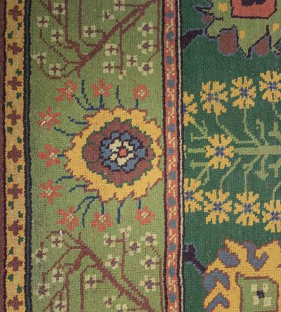 Early 20th Century Handwoven Donegal Rug Handwoven in Ireland