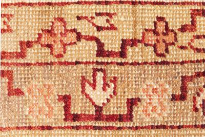 Early 20th Century Indian Amritsar Camel and Beige Handmade Wool Rug