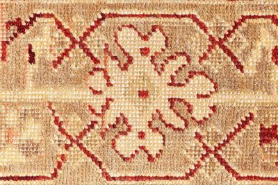 Early 20th Century Indian Amritsar Camel and Beige Handmade Wool Rug