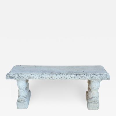 Early 20th Century Italian Charles X Style Outdoor and Garden Bench