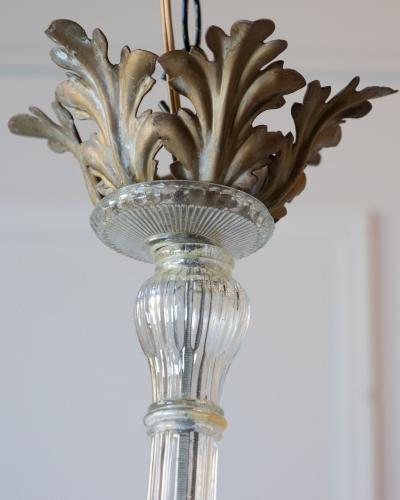Early 20th Century Italian Crystal and Giltwood Chandelier