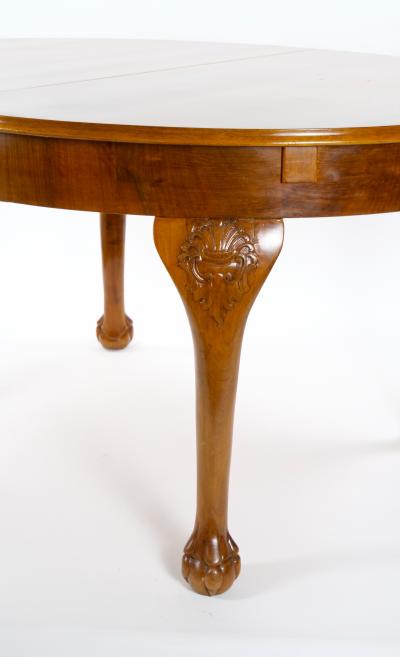 Early 20th Century Italian Hand Carved Walnut Neoclassical Style Dining Table