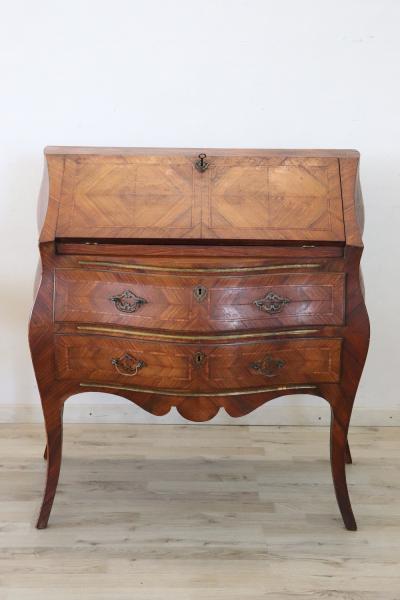 Early 20th Century Italian Louis XV Style Cabinet with Writing Desk