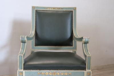 Early 20th Century Italian Louis XVI Style Pair of Armchairs