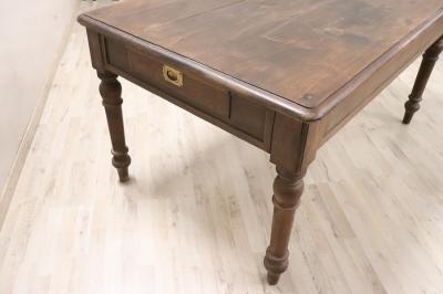 Early 20th Century Italian Rustic Kitchen Table or Dining Table in Oak Wood