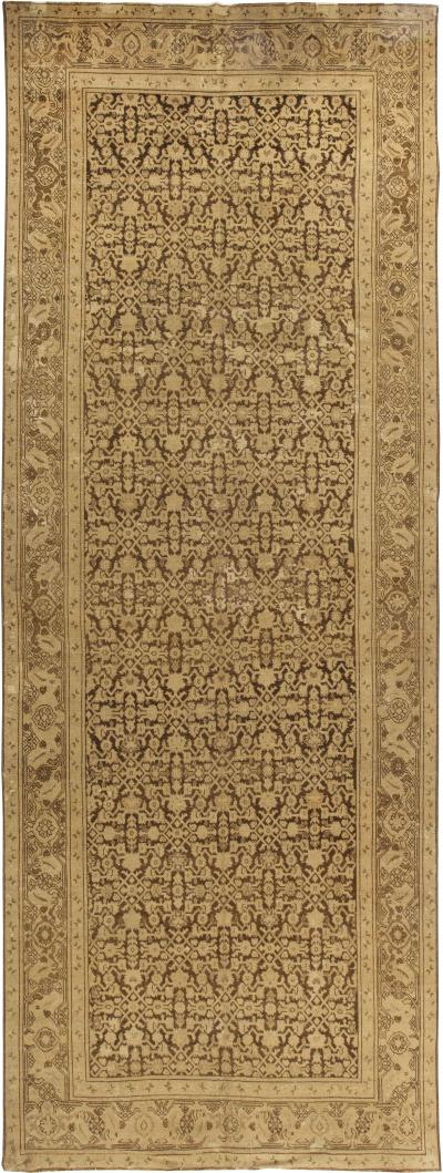 Early 20th Century Karabagh Brown and Beige Handmade Wool Rug