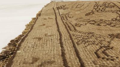 Early 20th Century Karabagh Brown and Beige Handmade Wool Rug