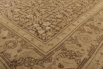 Early 20th Century Karabagh Brown and Beige Handmade Wool Rug