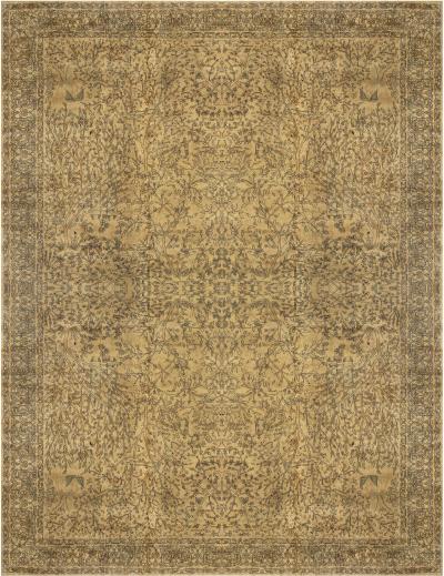 Early 20th Century North Indian Botanic Handmade Wool Carpet