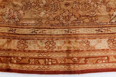 Early 20th Century Oushak Pale Rust Handmade Wool Rug