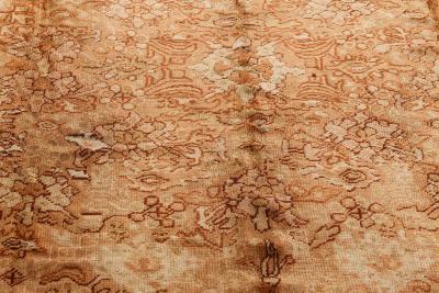 Early 20th Century Oushak Pale Rust Handmade Wool Rug