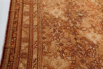 Early 20th Century Oushak Pale Rust Handmade Wool Rug