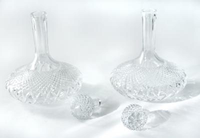 Early 20th Century Pair of Cut Crystal Drinks Decanter 