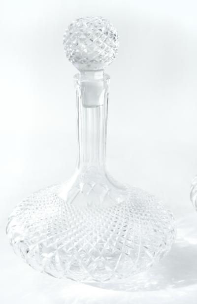 Early 20th Century Pair of Cut Crystal Drinks Decanter 