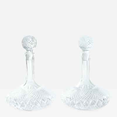 Early 20th Century Pair of Cut Crystal Drinks Decanter 