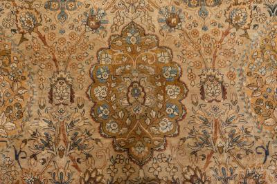 Early 20th Century Persian Kirman Botanic Handmade Wool Carpet