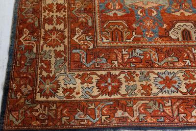 Early 20th Century Persian Malayer Hand Knotted Wool Rug Size Adjusted 