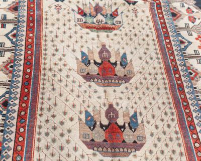 Early 20th Century Persian Malayer Handmade Wool Rug
