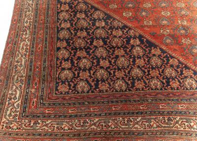 Early 20th Century Persian Malayer Red Handmade Wool Rug