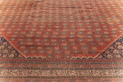 Early 20th Century Persian Malayer Red Handmade Wool Rug
