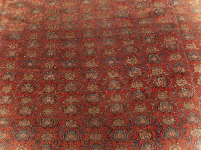 Early 20th Century Persian Malayer Red Handmade Wool Rug