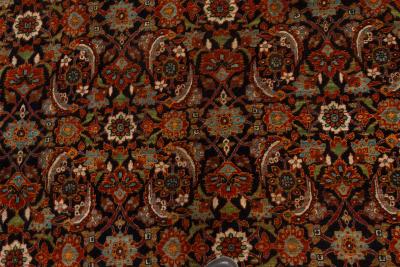 Early 20th Century Persian Meshad Rug in Burgundy Blue and Beige