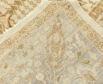 Early 20th Century Persian Sultanabad Brown Beige Taupe Handwoven Wool Rug