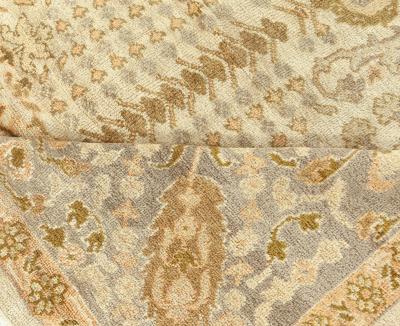 Early 20th Century Persian Sultanabad Brown Beige Taupe Handwoven Wool Rug