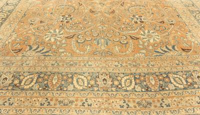 Early 20th Century Persian Tabriz Handmade Wool Rug in Rust and Midnight Blue