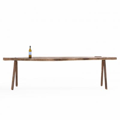 Early 20th Century Primitive Workbench Table Solid Wood 113 5 